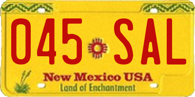 NM license plate 045SAL