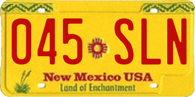 NM license plate 045SLN
