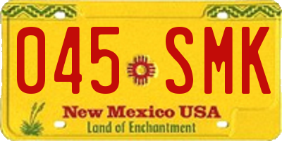 NM license plate 045SMK