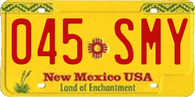 NM license plate 045SMY