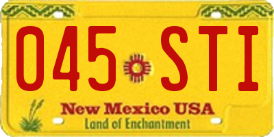 NM license plate 045STI