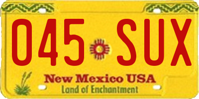 NM license plate 045SUX