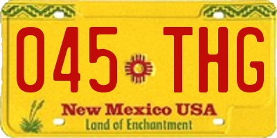 NM license plate 045THG