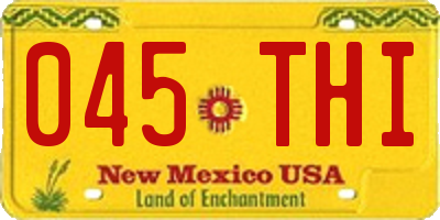 NM license plate 045THI