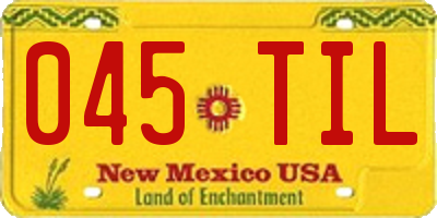 NM license plate 045TIL