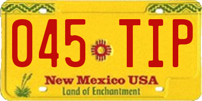 NM license plate 045TIP