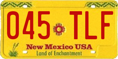 NM license plate 045TLF