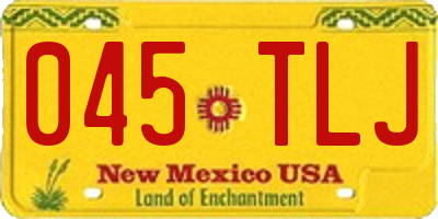 NM license plate 045TLJ