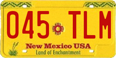 NM license plate 045TLM
