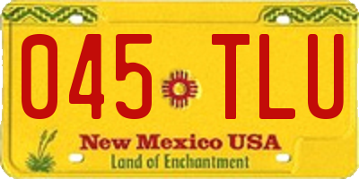 NM license plate 045TLU