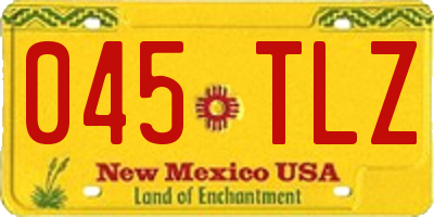 NM license plate 045TLZ