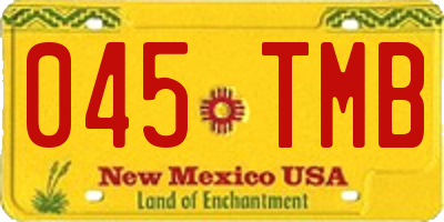 NM license plate 045TMB