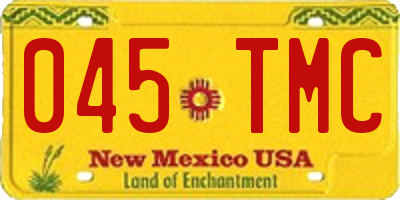 NM license plate 045TMC