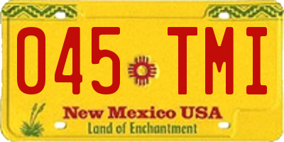 NM license plate 045TMI