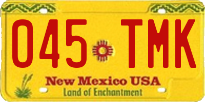 NM license plate 045TMK