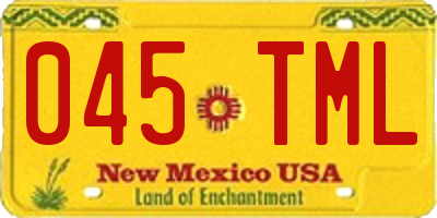 NM license plate 045TML