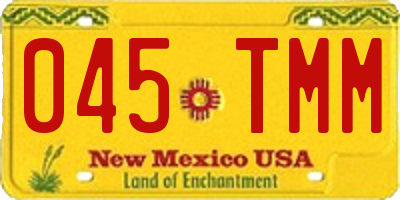 NM license plate 045TMM