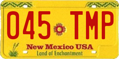 NM license plate 045TMP