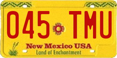 NM license plate 045TMU