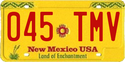 NM license plate 045TMV