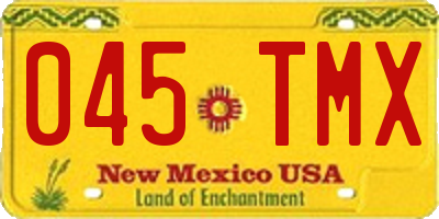 NM license plate 045TMX