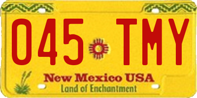 NM license plate 045TMY