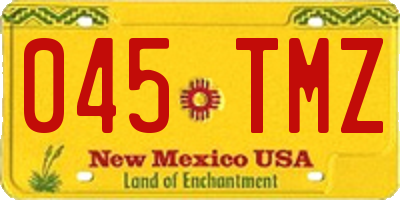 NM license plate 045TMZ