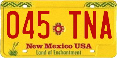 NM license plate 045TNA