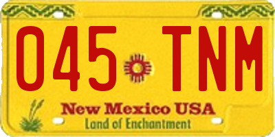 NM license plate 045TNM