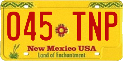 NM license plate 045TNP