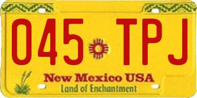 NM license plate 045TPJ