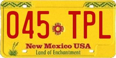 NM license plate 045TPL