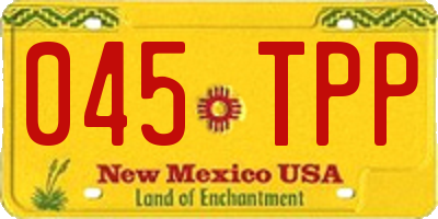 NM license plate 045TPP