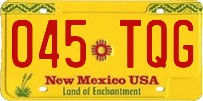 NM license plate 045TQG