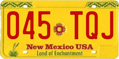 NM license plate 045TQJ