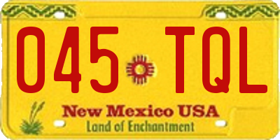 NM license plate 045TQL