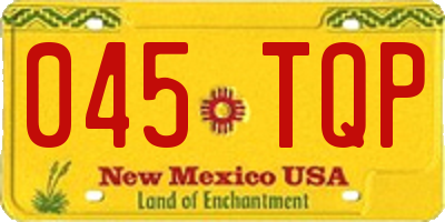 NM license plate 045TQP