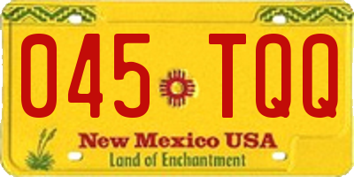 NM license plate 045TQQ