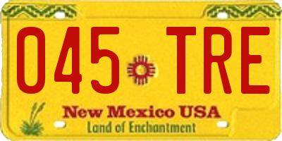 NM license plate 045TRE