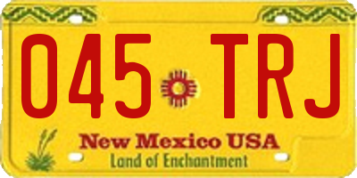 NM license plate 045TRJ
