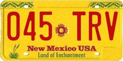 NM license plate 045TRV