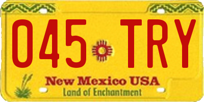 NM license plate 045TRY