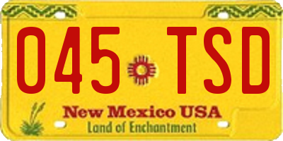 NM license plate 045TSD