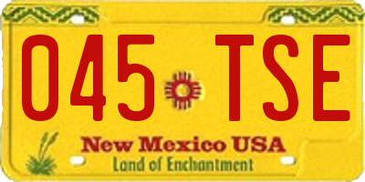 NM license plate 045TSE