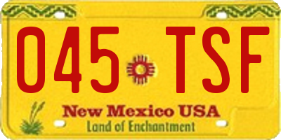 NM license plate 045TSF