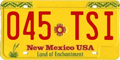 NM license plate 045TSI