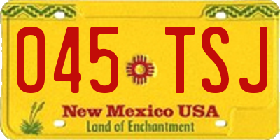 NM license plate 045TSJ