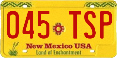 NM license plate 045TSP