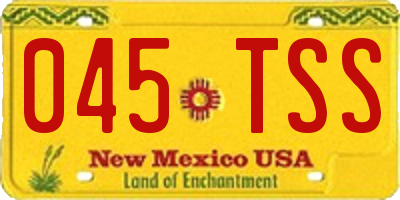 NM license plate 045TSS