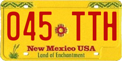NM license plate 045TTH
